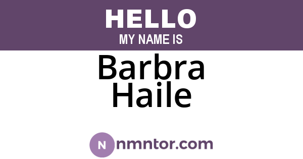 Barbra Haile
