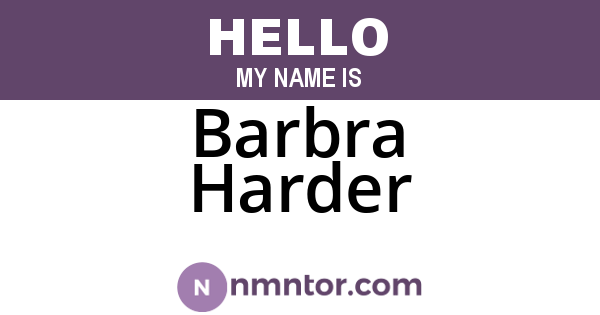 Barbra Harder