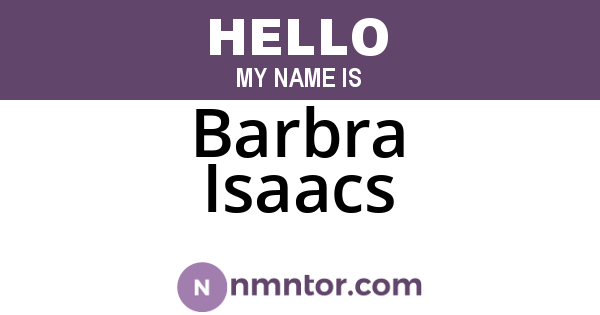 Barbra Isaacs