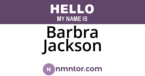 Barbra Jackson