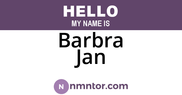Barbra Jan