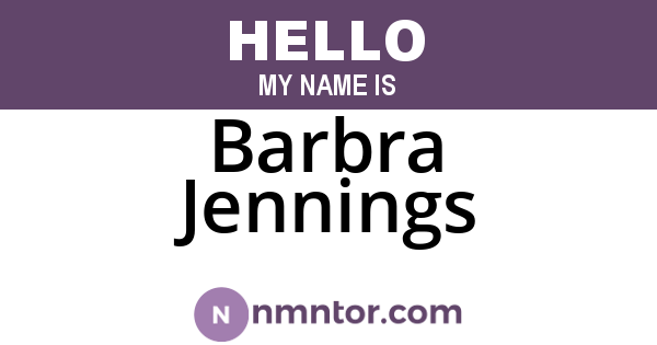 Barbra Jennings