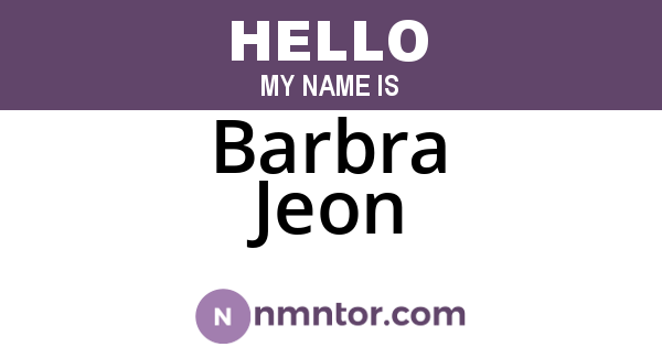 Barbra Jeon