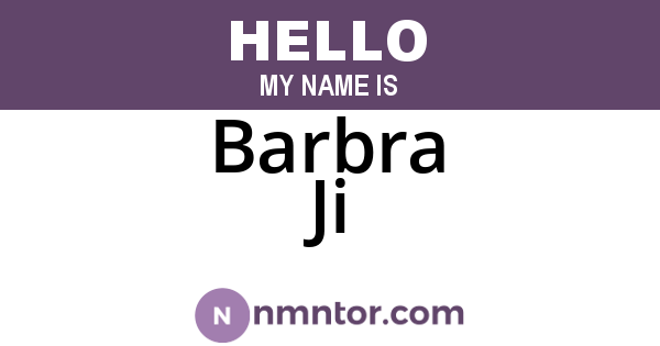 Barbra Ji