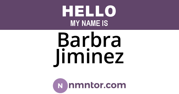 Barbra Jiminez