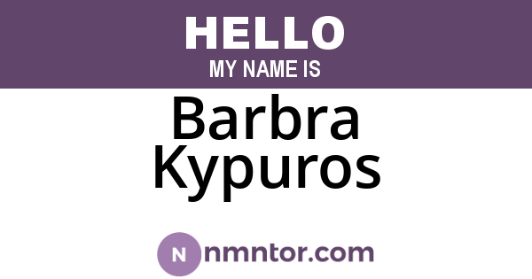 Barbra Kypuros