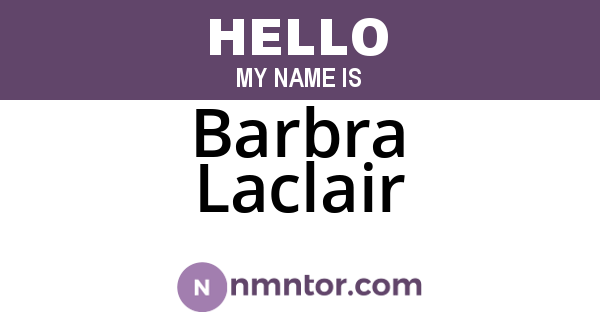 Barbra Laclair