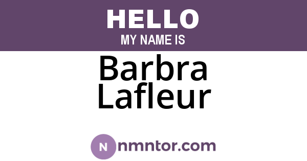 Barbra Lafleur