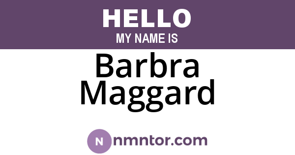 Barbra Maggard