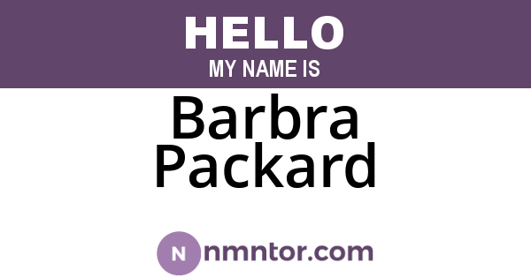 Barbra Packard