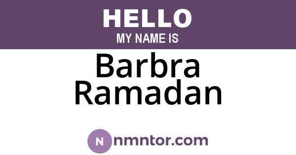 Barbra Ramadan