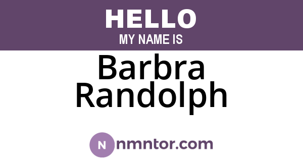 Barbra Randolph