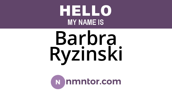 Barbra Ryzinski