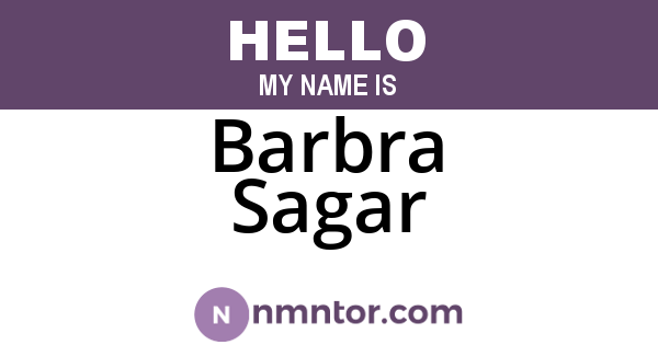 Barbra Sagar