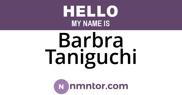 Barbra Taniguchi