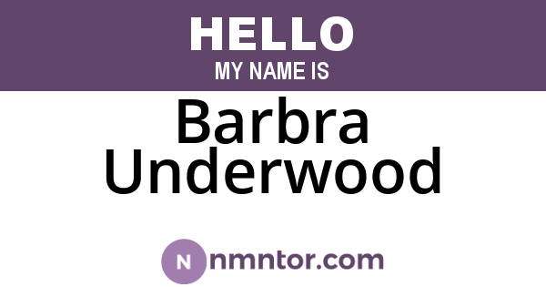 Barbra Underwood