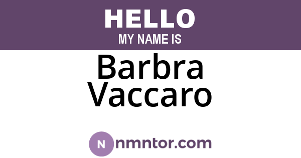 Barbra Vaccaro
