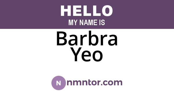 Barbra Yeo