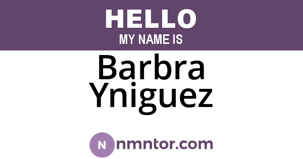 Barbra Yniguez