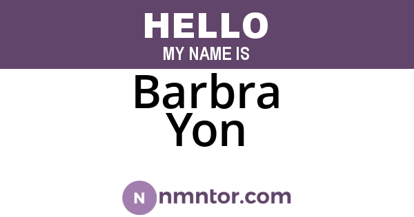 Barbra Yon