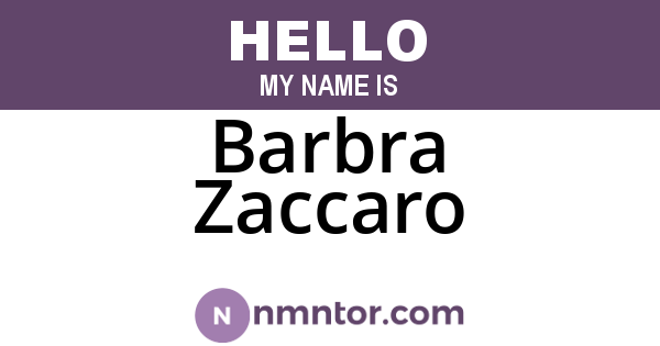 Barbra Zaccaro