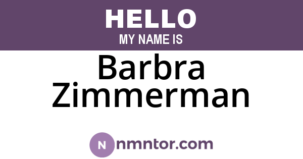 Barbra Zimmerman