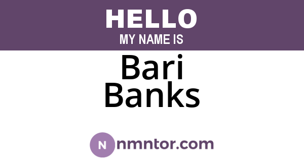 Bari Banks