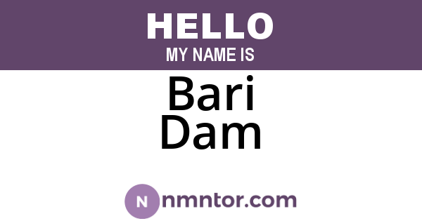 Bari Dam
