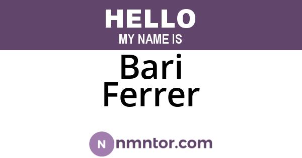 Bari Ferrer