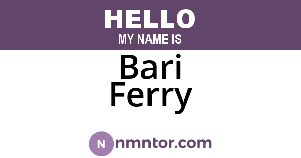 Bari Ferry