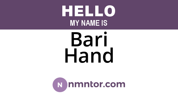 Bari Hand