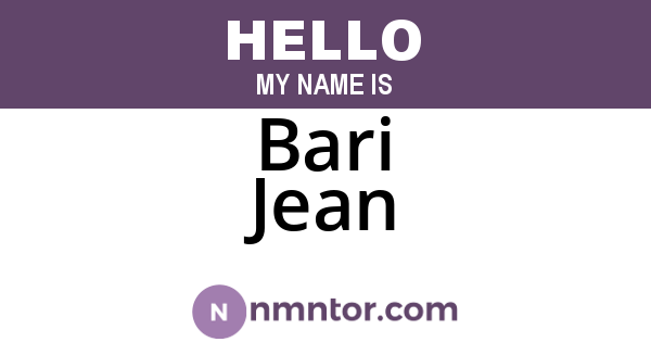 Bari Jean