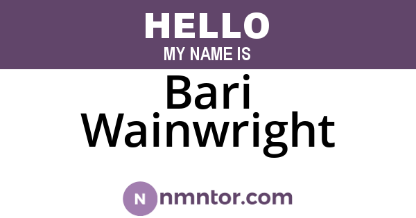 Bari Wainwright