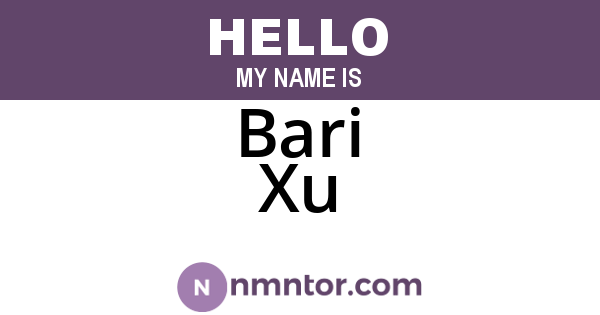 Bari Xu