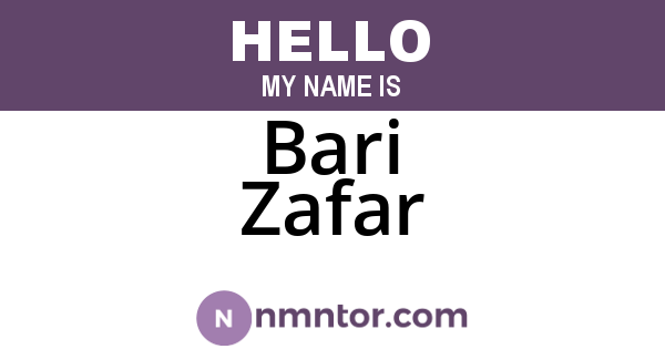 Bari Zafar