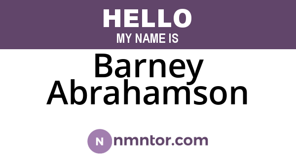 Barney Abrahamson