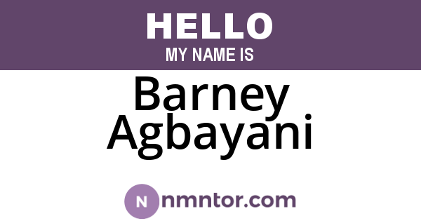 Barney Agbayani