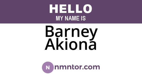 Barney Akiona
