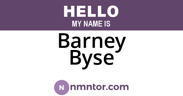 Barney Byse