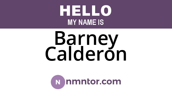 Barney Calderon