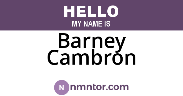 Barney Cambron
