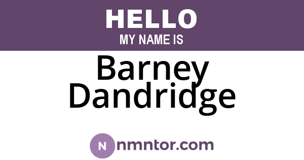 Barney Dandridge