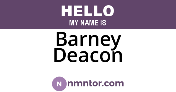 Barney Deacon