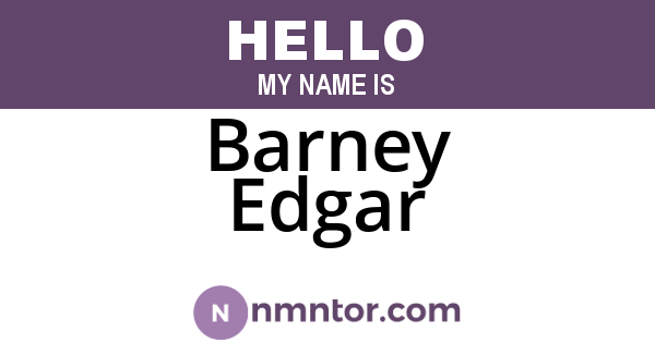 Barney Edgar