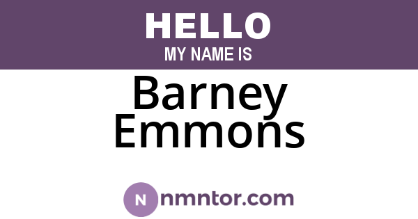 Barney Emmons