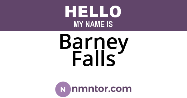 Barney Falls