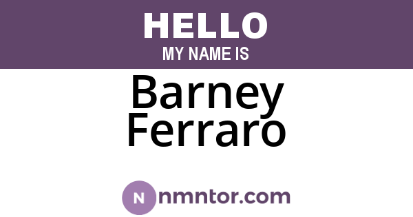 Barney Ferraro