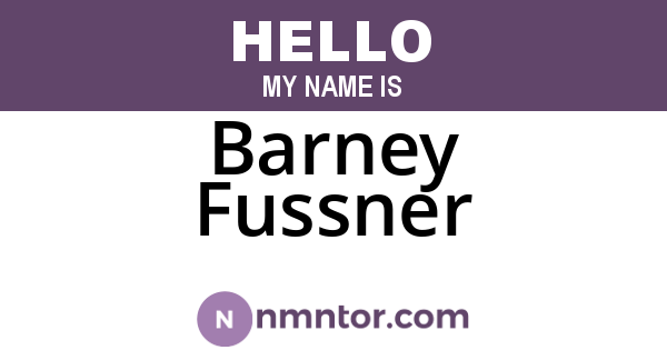 Barney Fussner