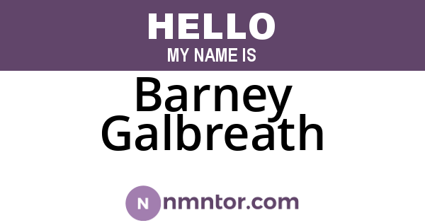 Barney Galbreath