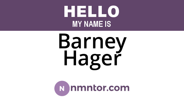 Barney Hager